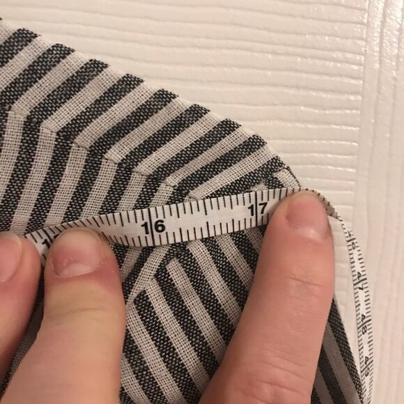 Kontrol contemporary black gray white striped top - Picture 5 of 8